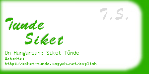 tunde siket business card