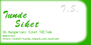 tunde siket business card